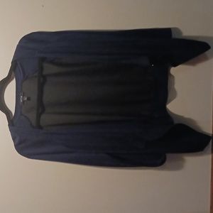 Navy Blue Sheer Black Back Cardigan